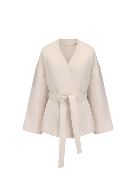 Rosa - Cardigan in Maglia con Nodo-Cardigan-Beige-M-Maravelli